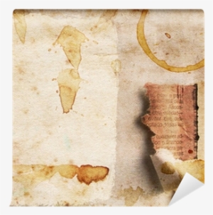 Grunge Paper Background With Coffee Stains Wall Mural - Grunge Paper