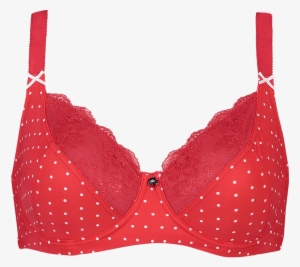 Support Dotty Bra Red & Cream Brar04 3011red/whitespot - Red With White Spots Bra