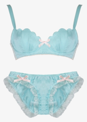 Cute Lace Kawaii Underwear Bra Lingerie Png Transparent - Mermaid Lingerie