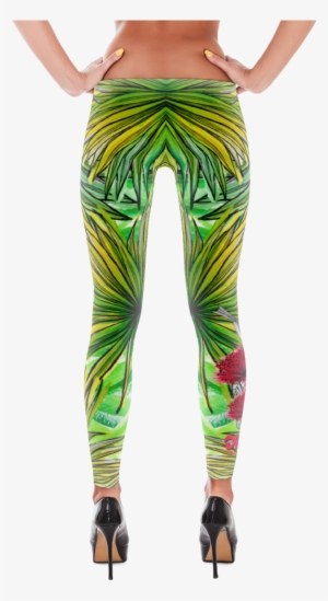 Tropical Palm Leaves Leggings - Ganesha Leggings