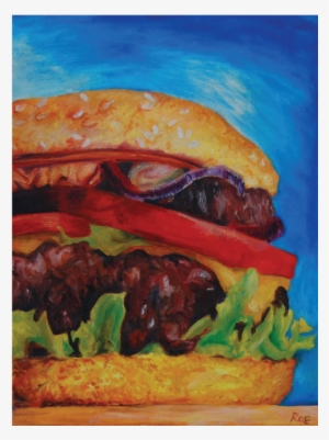Cheeseburger Oil Painting - Oil Painting