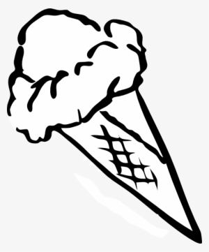 Transparent Art Black And White - Pop Art Ice Cream Cone