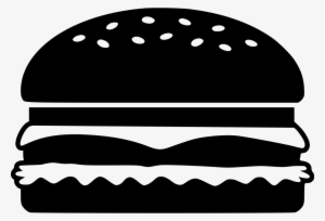 Cheeseburger Comments - Black And White Hamburger Clip Art