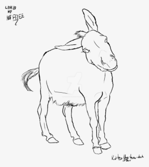 Line At Getdrawings Com Banner Free Stock - Donkey Lineart Png