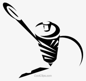 Needle And Spool Of Thread Royalty Free Vector Clip - Vector