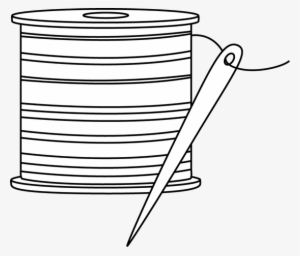 Black And White Clip Art Free Sewing - Mewarnai Gambar Alat Menjahit
