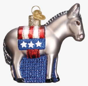 Old World Christmas Democratic Donkey Glass Ornament