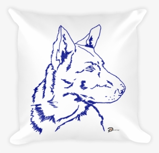 Blue Shepherd Square Pillow - Czechoslovakian Wolfdog