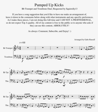 Pumped Up Kicks Trumpet And Trombone Duet - Pumped Up Kicks Trumpet Music