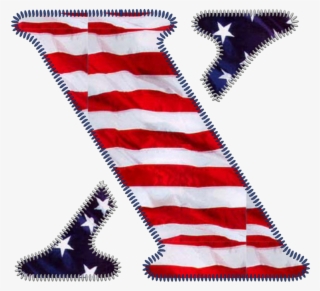 Patriotic Letter X - Flag Of The United States