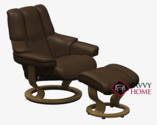 Reno Stressless Recliner And Ottoman In Paloma Chocolate - Recliner