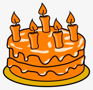 Orange Cake Clip Art At Clker - Clipart Image Of Cake