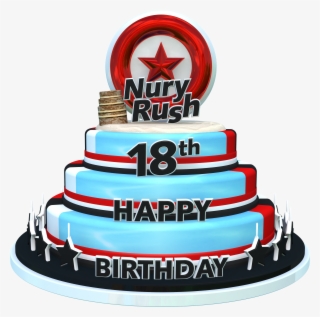 Nuryrush's Birthday 18th Cake Render By Nuryrush - Cake
