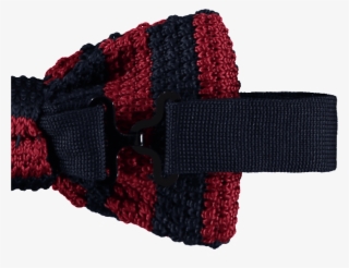 Bow Tie Knitted Navy Blue Red - Crochet
