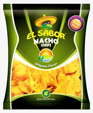 El Sabor Nacho Chips Jalapeno Flavor 225 Gm - El Sabor Nacho Chips