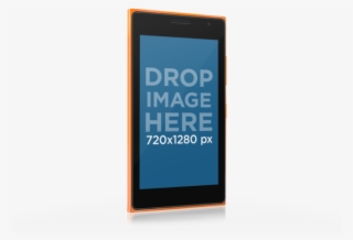 Windows Phone Png Mockup Of Angled Orange Nokia Lumia - Smartphone
