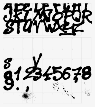 Font Characters - Spray Font