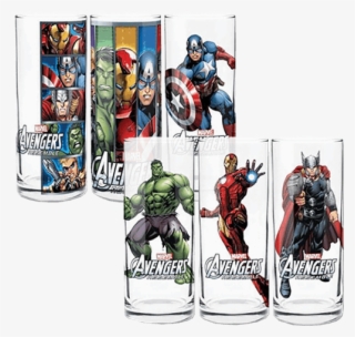 6 High Ball Glasses - Hulk