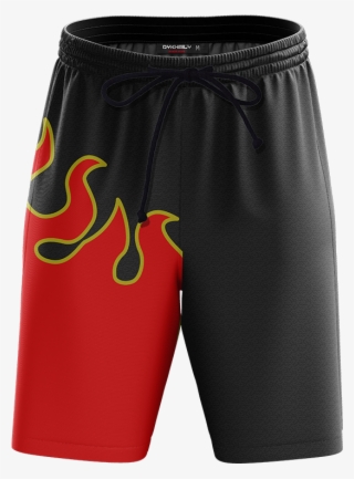 Tekken Jin Kazama Red Flame Cosplay Beach Short Fullprinted - Board Short
