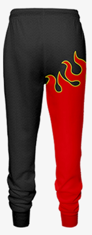 Tekken Jin Kazama Red Flame Cosplay Jogging Pants Fullprinted - Pocket
