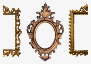 Instagram Clipart Bingkai - Gold Baroque Frame Mirror Png