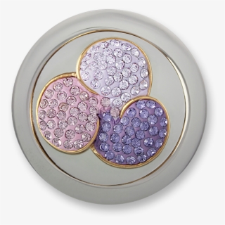 Swarovski Flower Stainless Steel Rosegold Plated/lavender - Circle