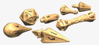 Wizard 7 Dice Set Parchment With Black Ink4 - Gun