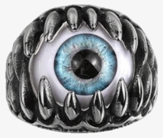 Demon Ring Eye 316l Stainless Steel Biker Maya - Eyeball Ring