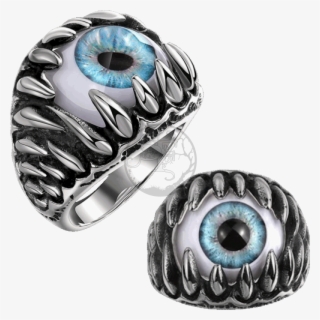 Demon Ring Eye 316l Stainless Steel Biker Maya - Evil Mens Wedding Band