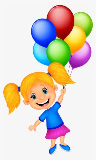 Фото, Автор Soloveika На Яндекс - Girl Holding Balloons Clipart