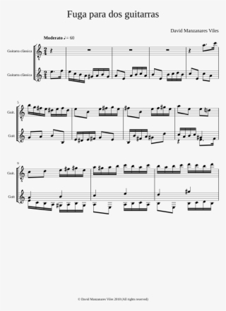 Fuga Para Dos Guitarras Sheet Music For Guitar Download - Istanbul Not Constantinople Score