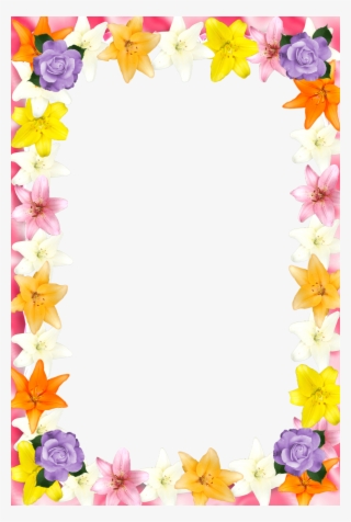 Рамки Сделанные Из Цветов - Рамка С Цветами Прямоугольная Пнг