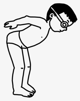 Pool Or Swimming Birthday Party Invitation - Line Art