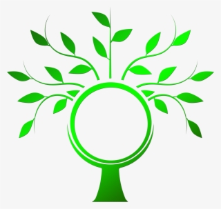 Green Tree Silhouette Inside With The Globe - Poleras Para Reuniones Familiares