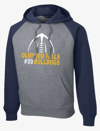 Of Bulldog Football Moms Colorblock Hoodie - Sweatshirt