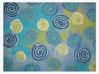 Aqua Swirls Placemats Set Of - Circle