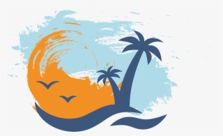 Euclidean Vector Icon Palm Beach Transprent Png - Logo Vector Pantaii Png