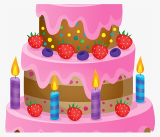 Birthday Cake Clip Art Clipart Png Simple Easy Black - Dibujo Pastel