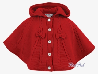 Red Poncho Girls Cape - Cardigan