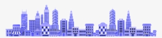 Ftestickers Clipart Cartoon City Citylife Blue White - Skyline
