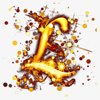 Gold Light Effect Letters Starlight Png And Psd - Illustration