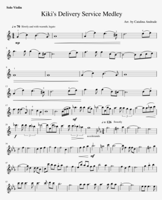 Kiki's Delivery Service Medley For Solo Violin - Scv Babylon Sheet Music