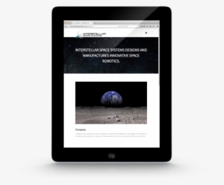 Interstellar Space Systems Website Design - Tablet Computer