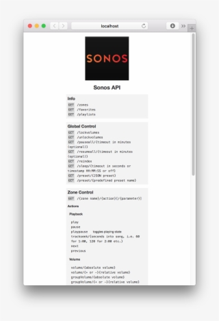 Sonos Http Api