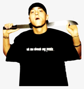 Eminem Holding Machete - Eminem Holding A Knife
