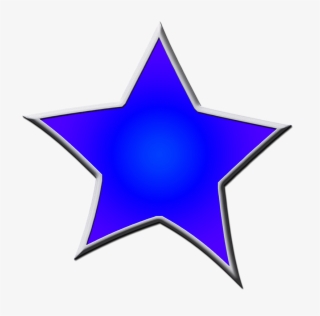 Dark Blue Framed Star - Blue Star Png File