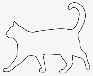 Cat Kitten Animal - Cat Outline Black And White