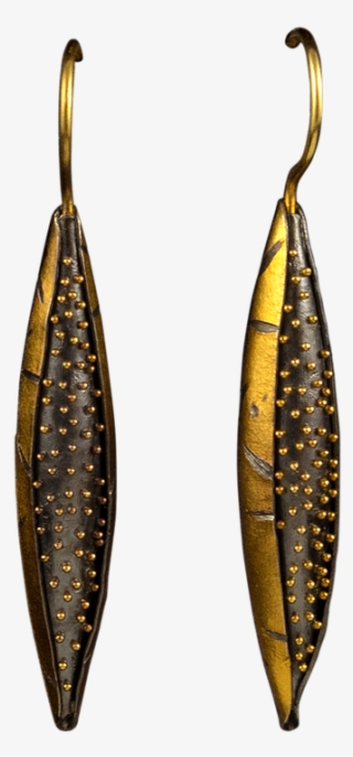 Dangling Earrings Made With Gold Overlay Hollow Forms - Earrings