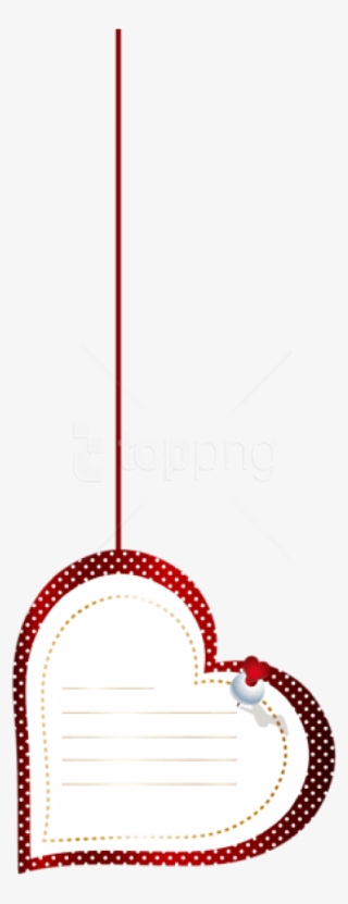 Free Png Download Hanging Heart Label Transparent Png - Heart Hanging Png