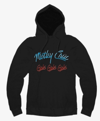 Black Pullover Hoodie Featuring Motley Crue Girls Girls - Adidas Skateboarding Hoodie Black